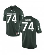 Men's Devontae Dobbs Michigan State Spartans #74 Nike NCAA Green Authentic College Stitched Football Jersey OP50Q10SI